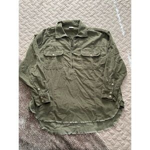 Aerie Offline Corduroy Tunic Quarter Zip - L - EUC!